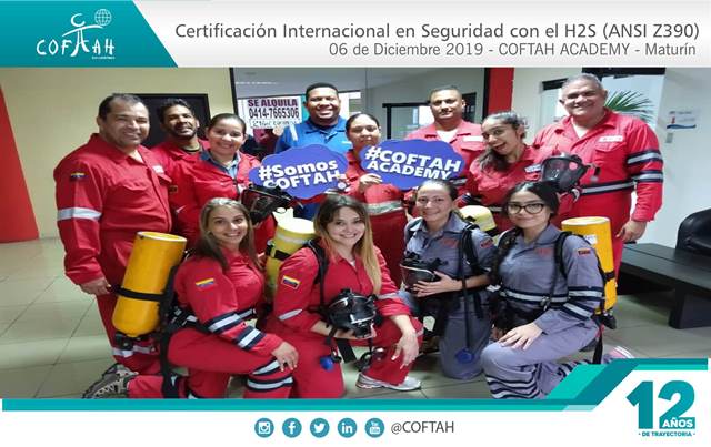 Fotografia en Formato Corporativo Cert Internacional en Seguridad con el H2S (ANSI Z390) COFTAH ACADEMY