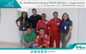 Re-Certificación Integral SIAHO Módulo C - Supervisorio (WEATHERFORD) Maturín