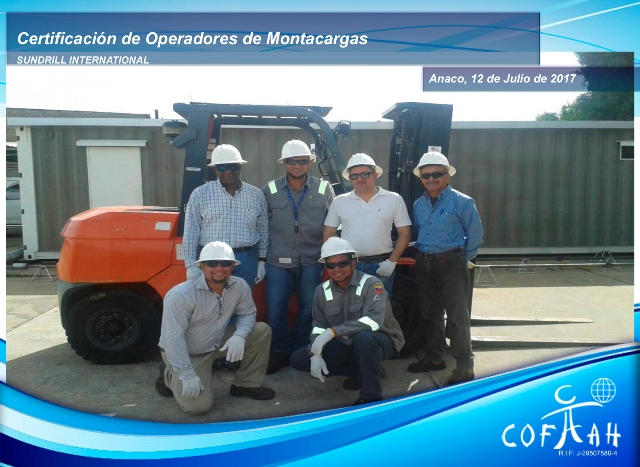 Certificación de Operadores de Montacargas (SUNDRILL Internacional) Anaco