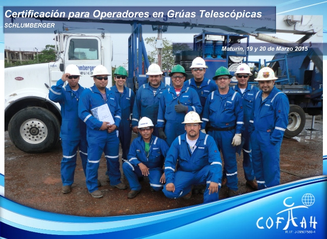 Certificación para Operadores de Grúas Telescópicas (SCHLUMBERGER) Maturín