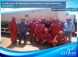 Certificación de Operaciones de Equipos de Vacío (WEATHERFORD) Maturín -