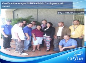 Certificación Integral SIAHO Módulo C - Supervisorio (CLARIANT) El Tigre