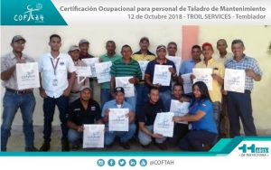 Certificación Ocupacional para Personal de Taladros de Matenimiento (TROIL Services) El Tigre