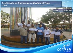 Certificación de Operadores de Equipos al Vacío (LOTER) Maturín