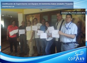 Certificación de Supervisores con Equipos de Izamientos sobre Unidades Flotantes (INGEPROYECT) Lecherías