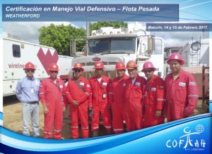 Certificación en Manejo Vial Defensivo - Flota Pesada (WEATHERFORD) Maturín