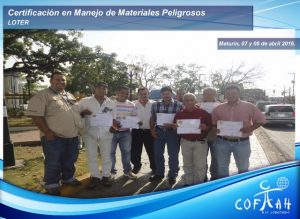 Certificación en Manejo de Materiales Peligrosos (LOTER) Maturín