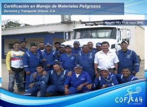 Certificación en Manejo de Materiales Peligrosos (TRANSPORTE ORITUCO) Maturín