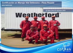 Certificación en Manejo Vial Defensivo - Flota Pesada (WEATHERFORD) El Tigre