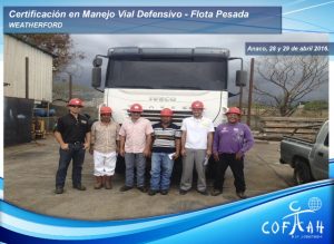 Certificación en Manejo Vial Defensivo - Flota Pesada (WEATHERFORD) Anaco