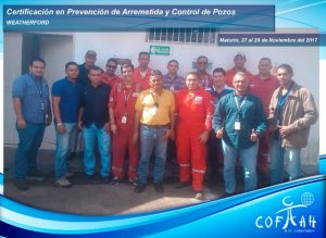Certificación en Prevención de Arremetida y Control de Pozos (WEATHERFORD) Maturín