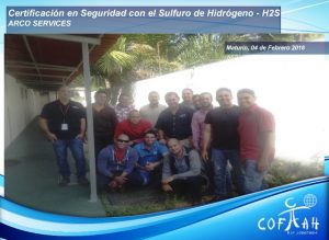 Certificación en Seguridad con el Sulfuro de Hidrógeno (ARCO Services) Maturín