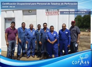 Certificación Ocupacional para Personal de Taladros de Perforación (SAXON) Anaco