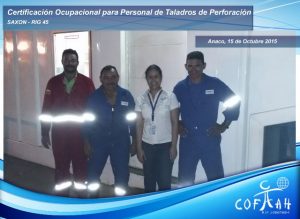 Certificación Ocupacional para Personal de Taladros de Perforación (SAXON) Anaco