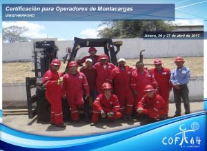 Certificación para Operadores de Montacargas (WEATHERFORD) Anaco -