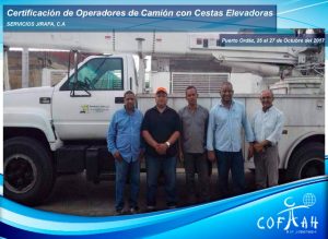 Certificación de Operadores de Camión con Cestas Elevadoras (SERVICIOS Jirafa) Puerto Ordaz