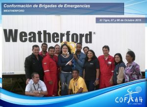 Conformación de Brigadas de Emergencias (WEATHERFORD) El Tigre