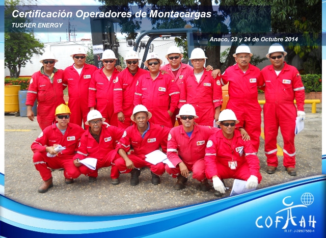 Certificación Operadores de Montacargas (TUCKER ENERGY) Anaco