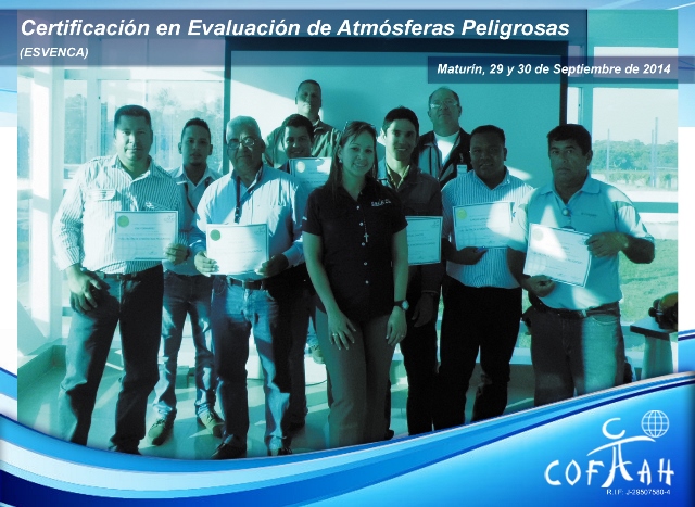 Certificación en Evaluación de Atmósferas Peligrosas (ESVENCA) Maturín
