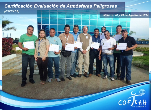 Certificación en Evaluación de Atmósferas Peligrosas (ESVENCA) Maturín