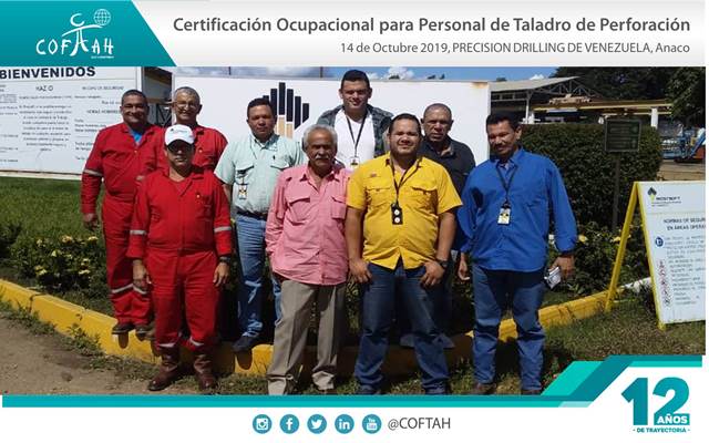 Certificación Ocupacional para Personal de Taladro de Perforación (PRECISION DRILLING) Anaco