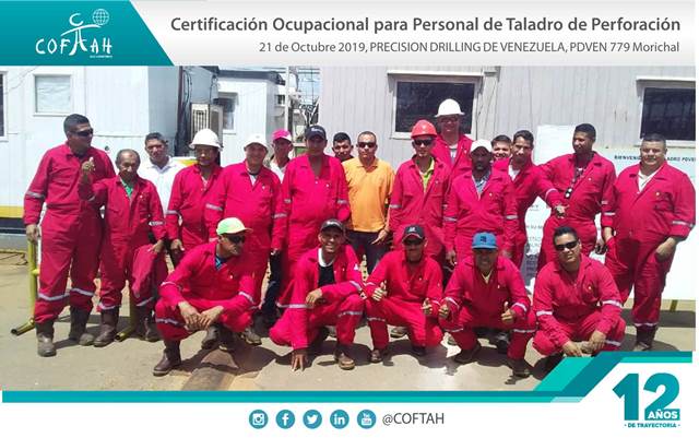 Certificación Ocupacional para Personal de Taladro de Perforación (PRECISION DRILLING) PDVEN-779 Morichal