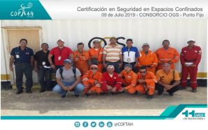 Certificación en Seguridad en Espacios Confinados (CONSORCIO OGS) Punto Fijo