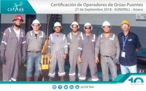 Certificación de Operadores de Grúas Puentes (SUNDRILL) Anaco