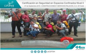 Certificación en Seguridad en Espacios Confinados (COSPACA) El Furrial