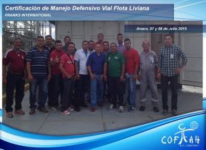 Certificación de Manejo Vial Defensivo Vial - Flota Liviana (FRANKS International) Anaco