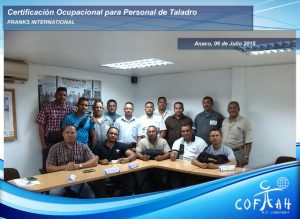 Certificación Ocupacional para Personal de Taladro (FRANKS International) Anaco