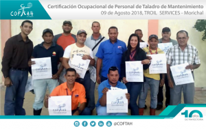 Certificación Ocupacional para Personal de Taladros de Matenimiento (TROIL Services) Morichal