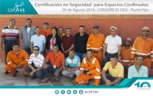 Certificación en Seguridad para Espacios Confinados (OGS) Punto Fijo