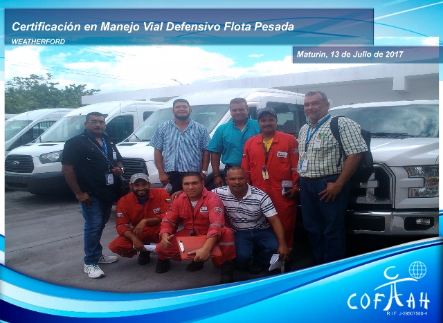 Re-Certificación en Manejo Vial Defensivo – Flota Pesada (WEATHERFORD) Maturín