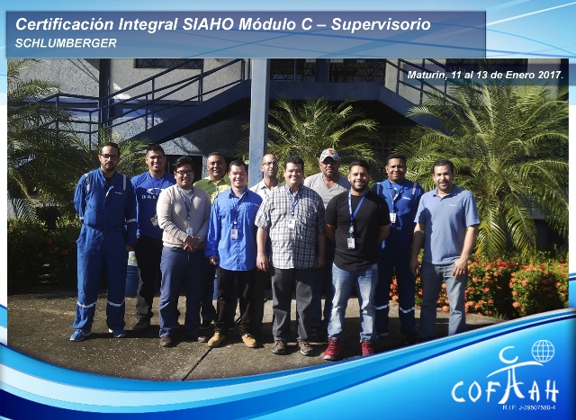 Certificación Integral SIAHO Módulo C – Supervisorio (SCHLUMBERGER) Maturín