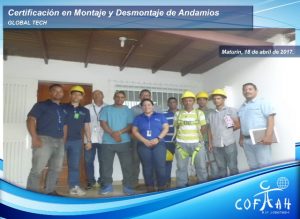 Certificación en Montaje y Desmontaje de Andamios (GLOBAL TECH) Maturín