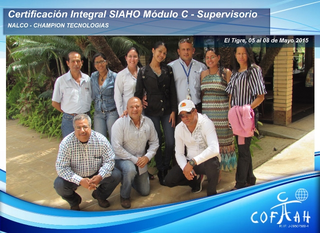 Certificación Integral SIAHO Módulo C - Supervisorio (NALCO y CHAMPION TECNOLOGIAS) El Tigre