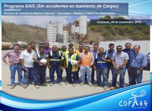 Programa SAIC Sin Accidentes en Izamiento de Cargas (ODEBRECHT) Guarenas