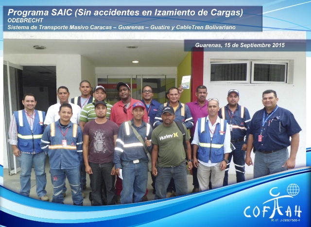 Programa SAIC Sin Accidentes en Izamiento de Cargas (ODEBRECHT) Guarenas