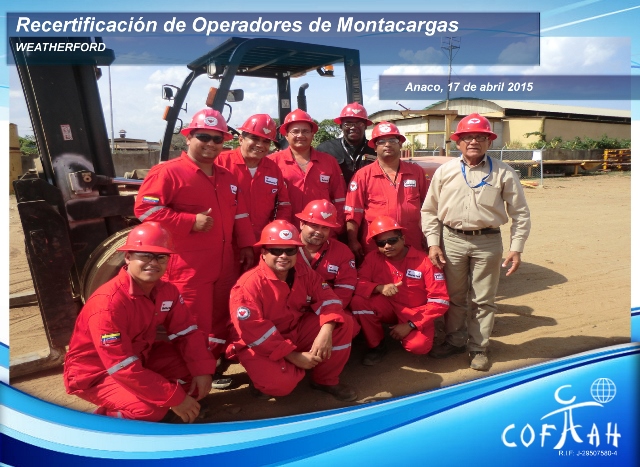 Re-Certificación para Operadores de Montacargas (WEATHERFORD) Anaco