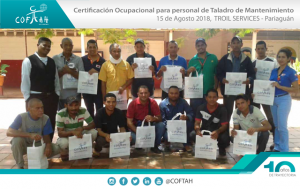 Certificación Ocupacional para Personal de Taladros de Matenimiento (TROIL Services) Pariaguan