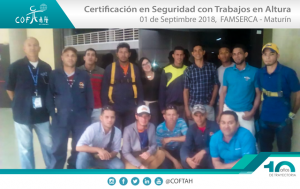 Certificación en Seguridad con Trabajos en Altura (FAMSERCA) Maturín