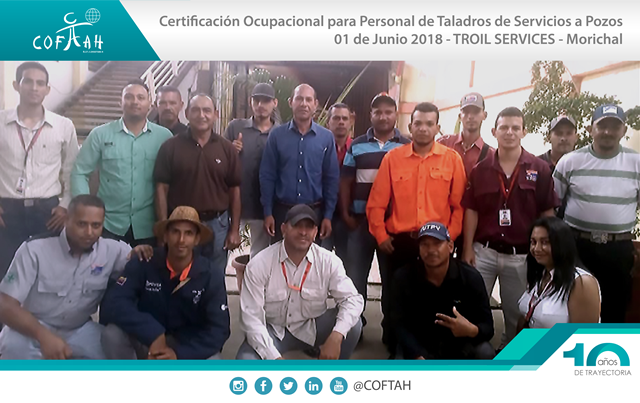 Certificación Ocupacional para Personal de Taladros de Servicios a Pozos (TROIL SERVICES) Morichal