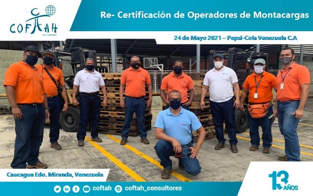 Lee más sobre el artículo Re-Certificación de Operadores de Montacargas (PEPSICOLA) Caucagua