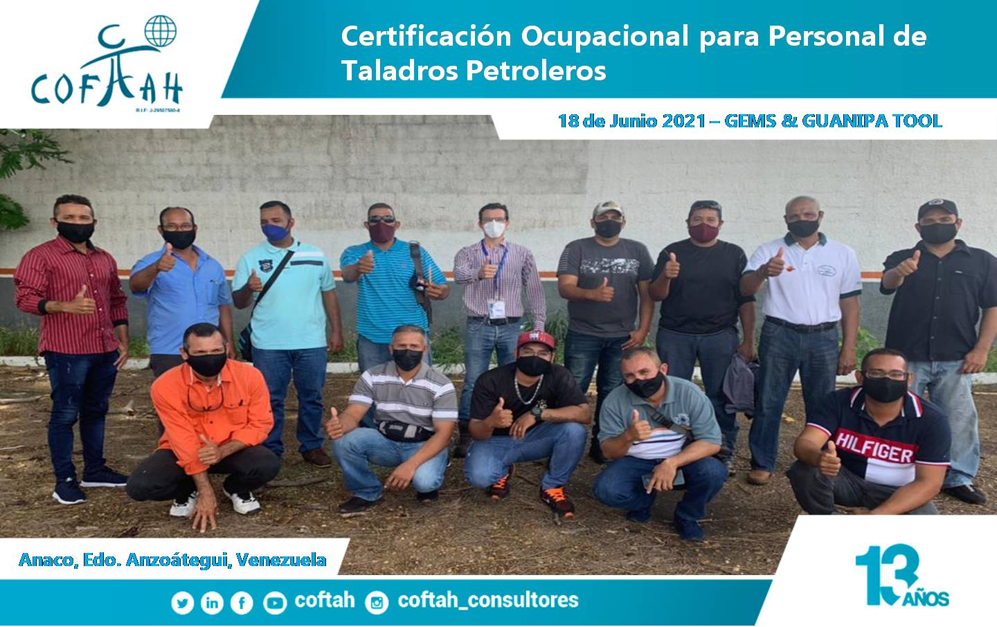 Lee más sobre el artículo Certificación Ocupacional para Personal de Taladros Petroleros en GEMS GUANIPA TOOL 2da