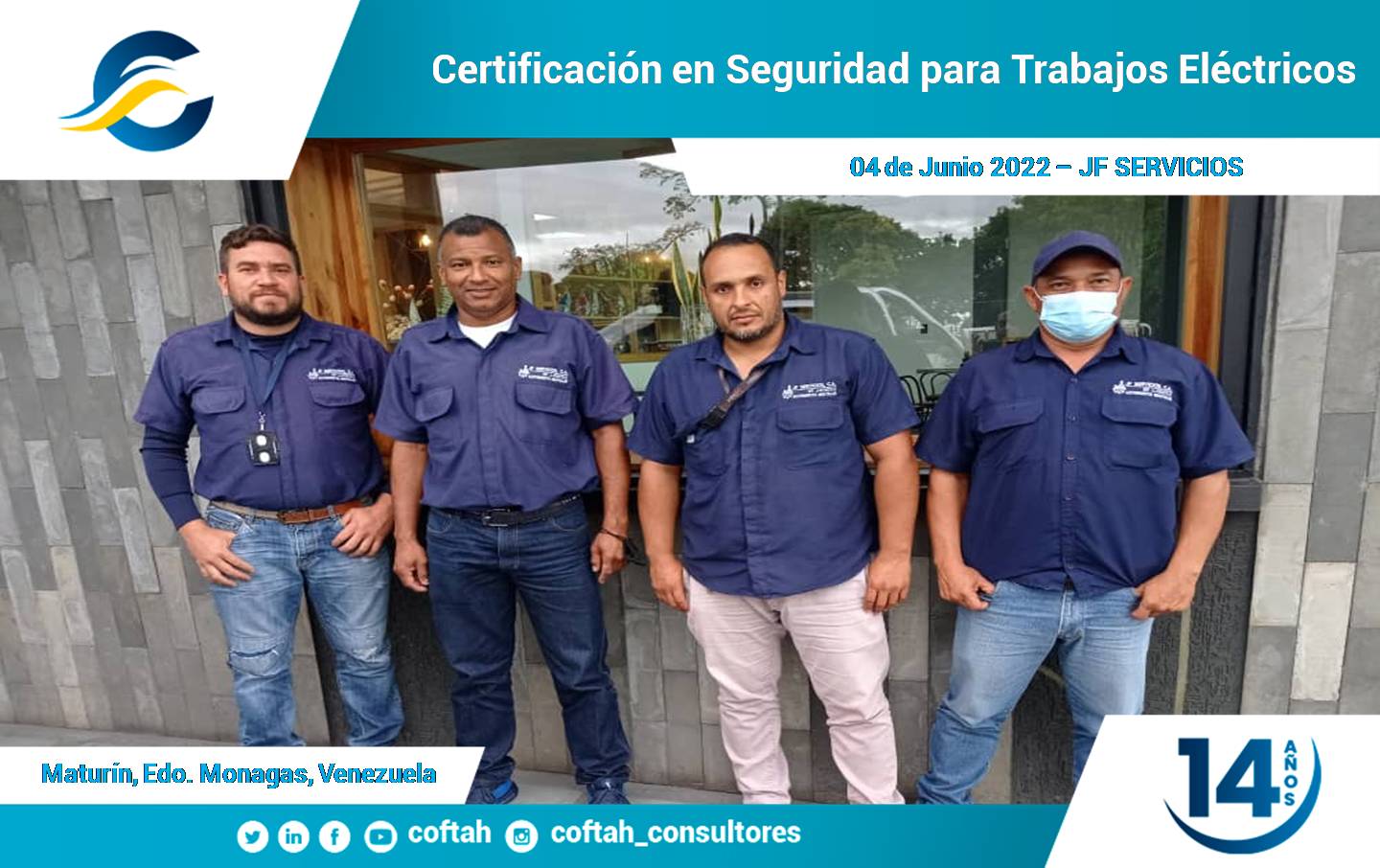Lee más sobre el artículo Certificación en Seguridad para Trabajos en Eléctricos con JF SERVICIOS en Maturín