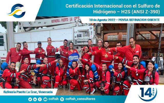 Certificación Internacional con el Sulfuro de Hidrógeno H2S (ANSI Z-390)