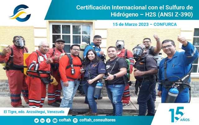 Certificación Internacional con el Sulfuro de Hidrógeno H2S (ANSI Z-390)