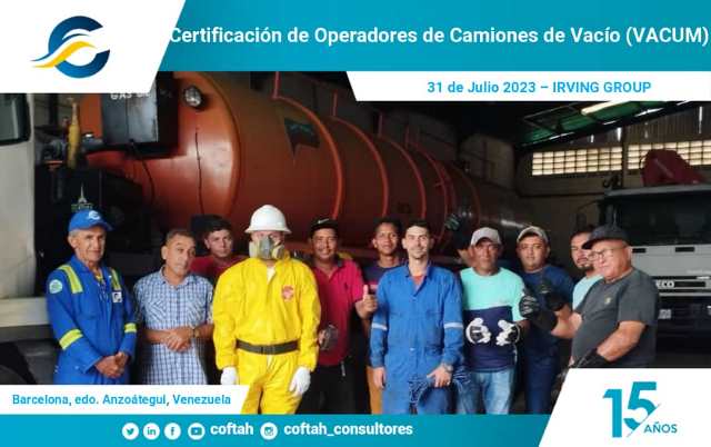 Certificación de Operadores de Camiones de Vacío