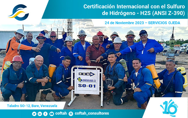 Certificación Internacional con el Sulfuro de Hidrógeno H2S (ANSI Z-390)